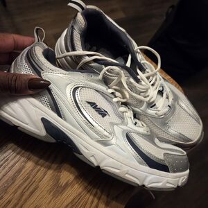 Avia White and Gray Athletic Shoes